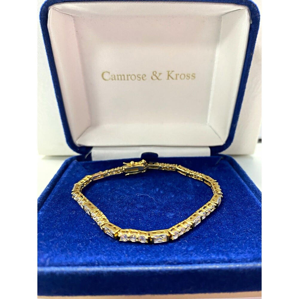 Camrose & Kross JBK Jacqueline Kennedy  Baguette Round Tennis Bracelet Boxed
